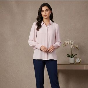 Express Blush Button-Down Shirt. Size L